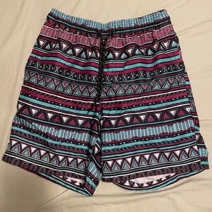 No Boundaries Multicolor Geometric Men's Shorts